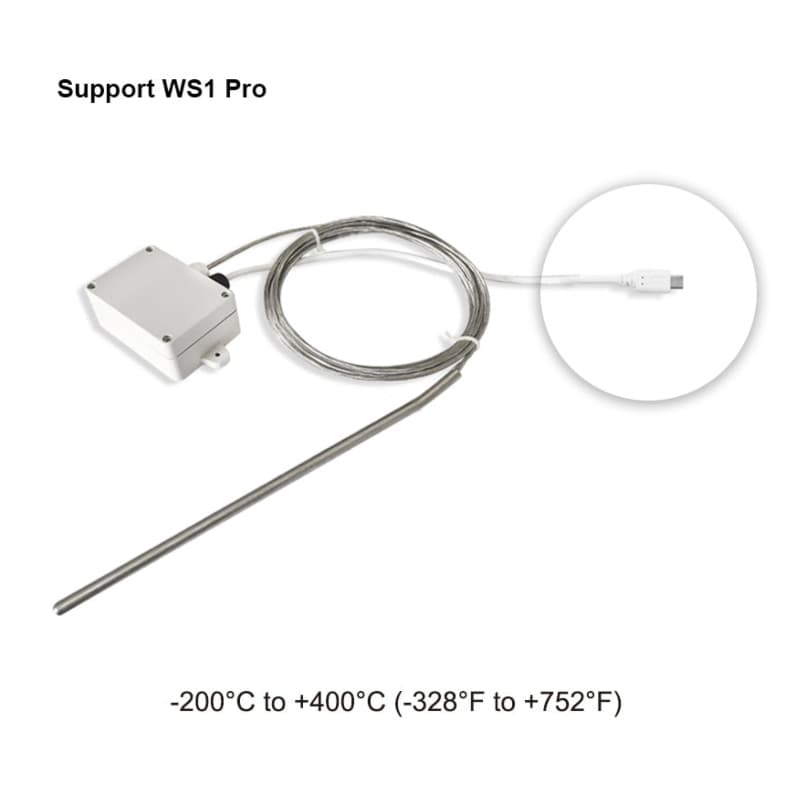 UbiBot Ubibot PT100-3M-R-USB Industrial Grade Temperature Probe for WS1 Pro 3 Metres PT100-3M-R-USB