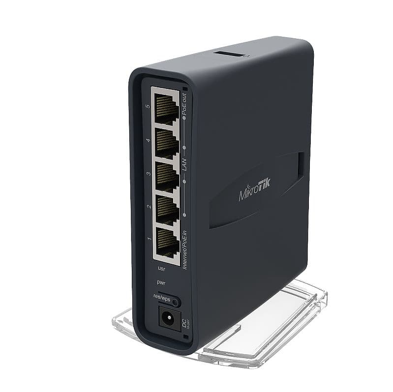 MikroTik MikroTik hAP ac Lite 802.11ac 5 Port Tower Case Router RB952Ui-5ac2nD-TC