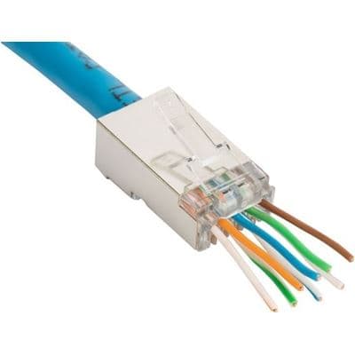 DYNAMIX DYNAMIX Cat6 STP Internal Ground Push Through Plug, 50 U' 20pc Pack RJ-45PTC6S-20