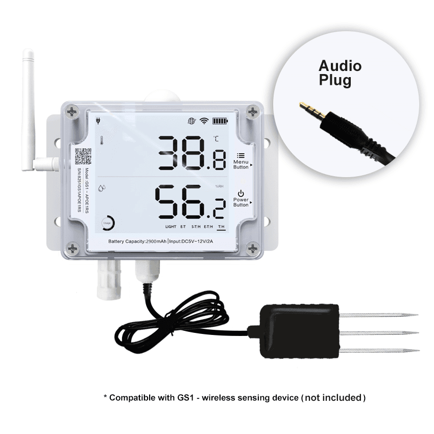 UbiBot Ubibot Soil-Probe-3M-R-Audio Soil Temperature and Moisture Probe for GS1 3 Metres Soil-Probe-3M-R-Audio