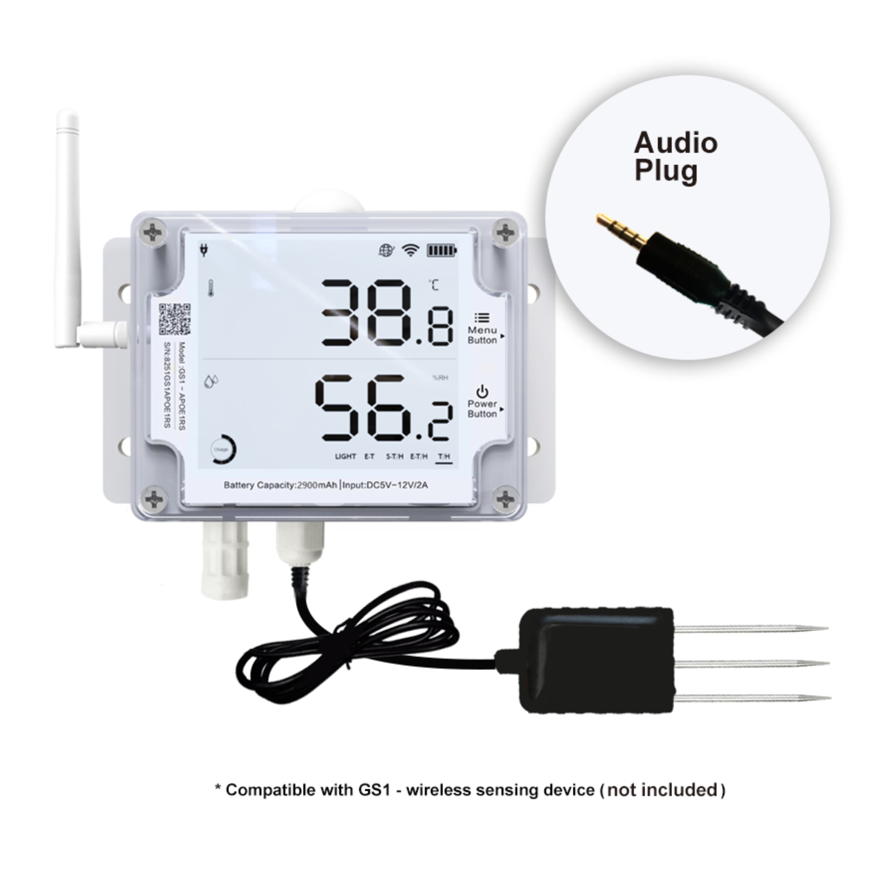 UbiBot Ubibot Soil-Probe-3M-R-USB Soil Temperature and Moisture Probe for WS1 Pro 3 Metres Soil-Probe-3M-R-USB