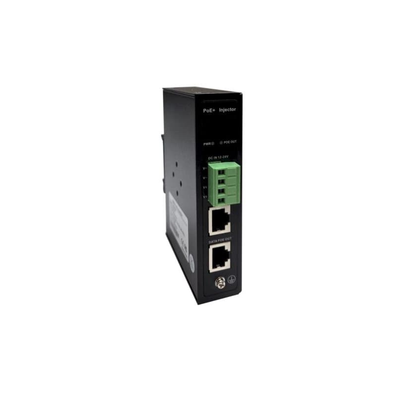 Tycon Systems Tycon Systems 10-30VDC In, 802.3bt 54V 60W PoE++ Out, DIN Mountable 10G PoE Injector TP-DC-12BT60-10G