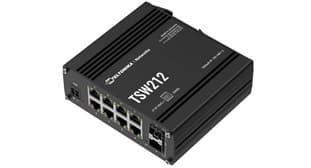 Teltonika Teltonika TSW212 DIN Rail Mountable Managed Switch with 8 x 1Gbps ETH-ports and 2 x SFP TSW212