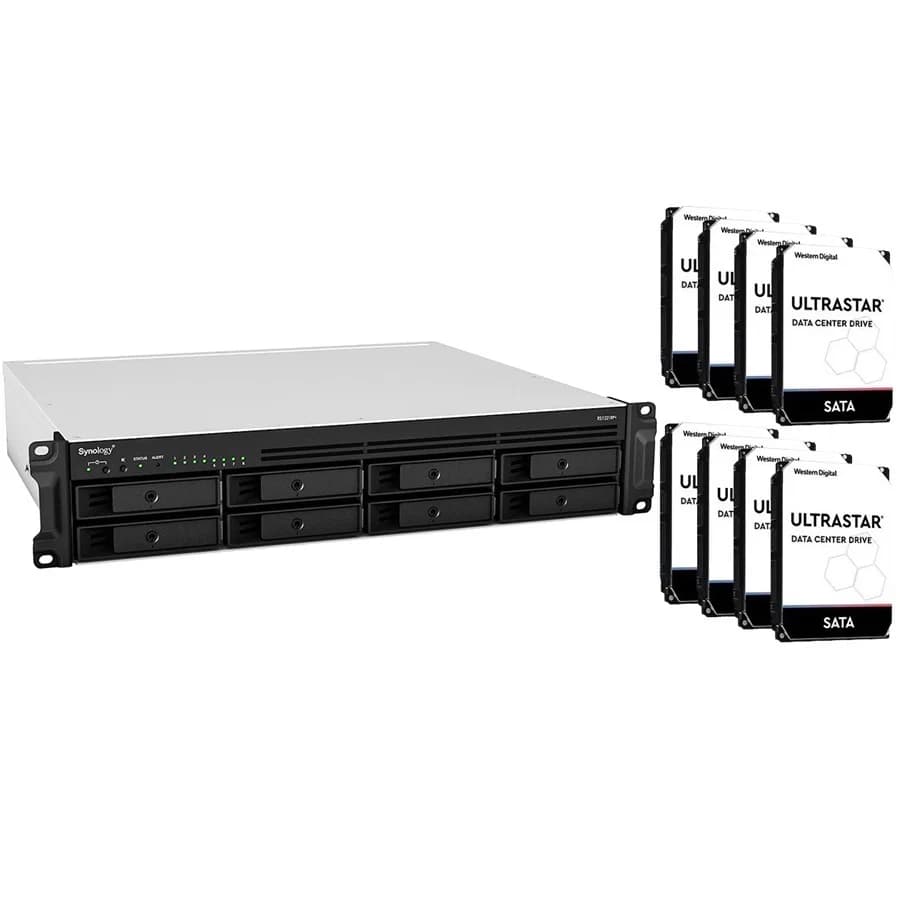 RTGWD Synology RS1221RP+ 2U Rack 8 Bay NAS RTG (112Tb) 8x WD 14Tb Enterprise SS339-814112E
