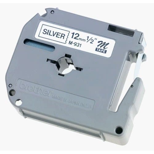 BROTHER BROTHER 12MM BLK ON SLVR TAPE for PT65 PT85 PT10 1052065