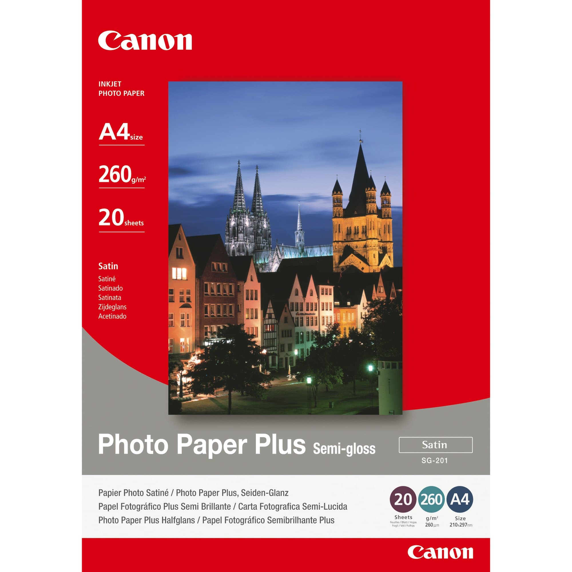 CANON CANON SG201A4 A4 PHOTO PAPER 20SHEETS 260GSM 1083574