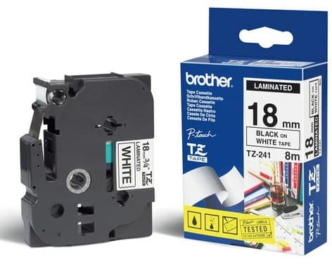 BROTHER BROTHER TZe241 18mm x 8m Standard laminated Blac 1536054