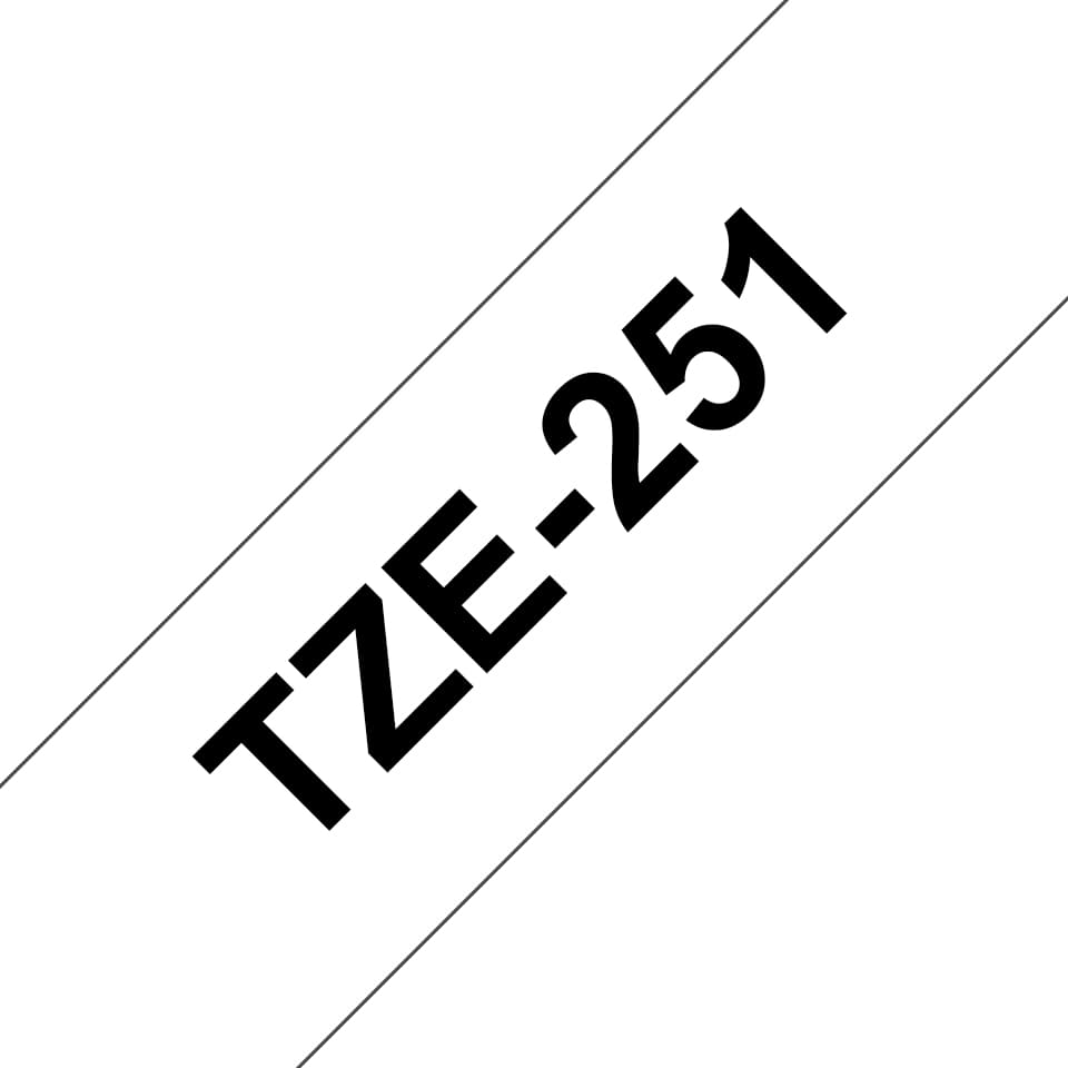 BROTHER BROTHER TZe251 24mm x 8m Standard laminated Blac 1536056
