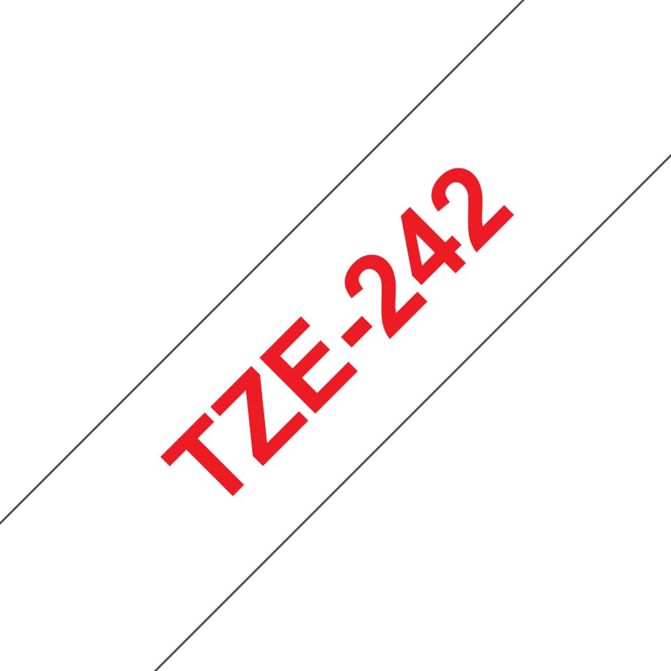 BROTHER BROTHER TZE-242 - 18 mm Red/White 1676459