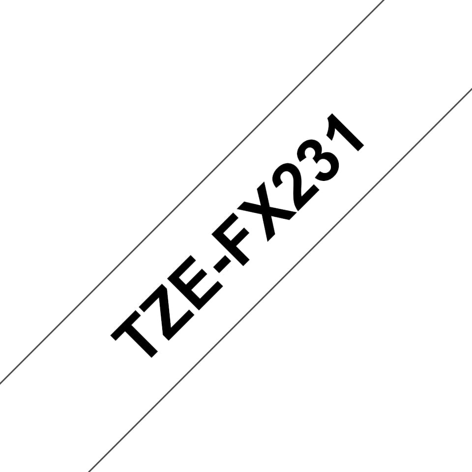 BROTHER BROTHER TZEFX231 : Laminated tape black on white 1711184