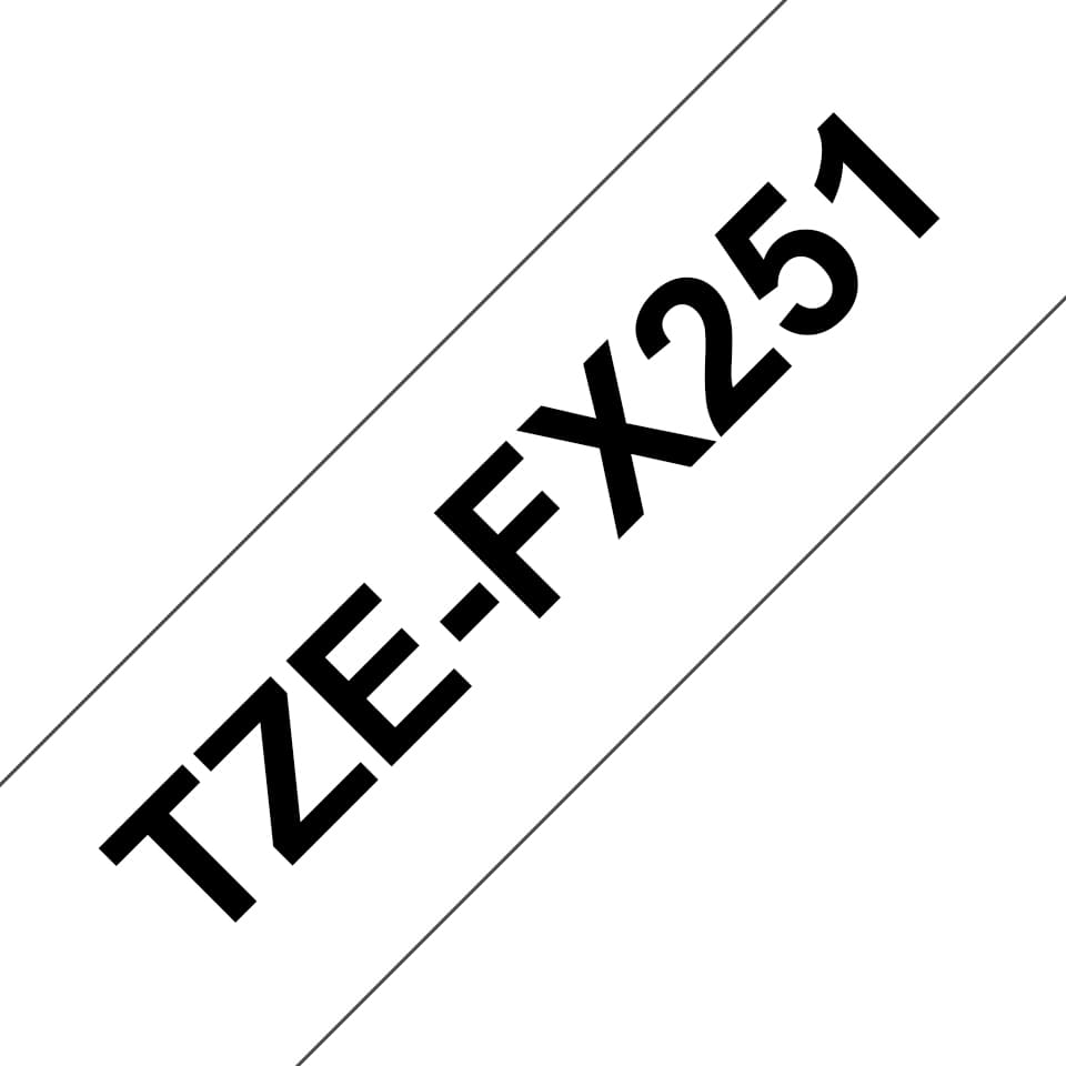 BROTHER BROTHER TZEFX251 BLACK on WHITE Flexible ID Tap 1714244