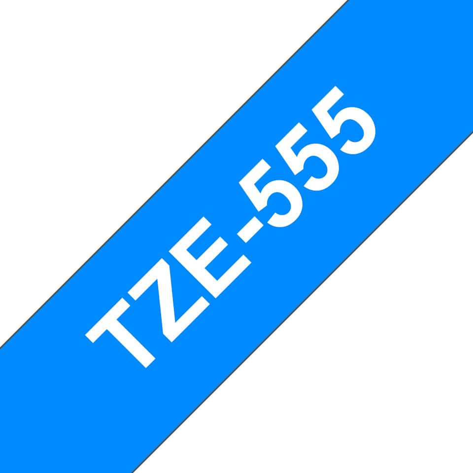 BROTHER BROTHER TZE555 : Laminated tape white on blue 8m 1737361