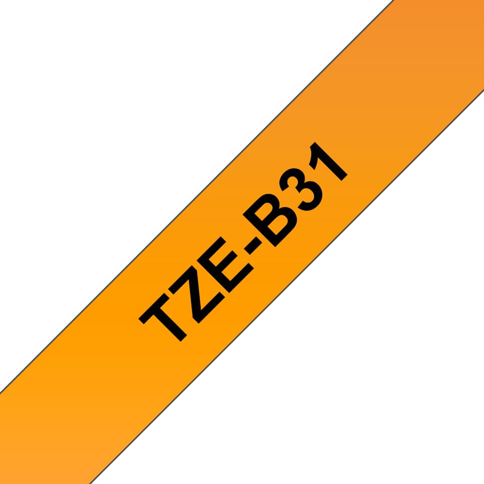 BROTHER BROTHER TZEB31 : Laminated tape black on orange 1812496