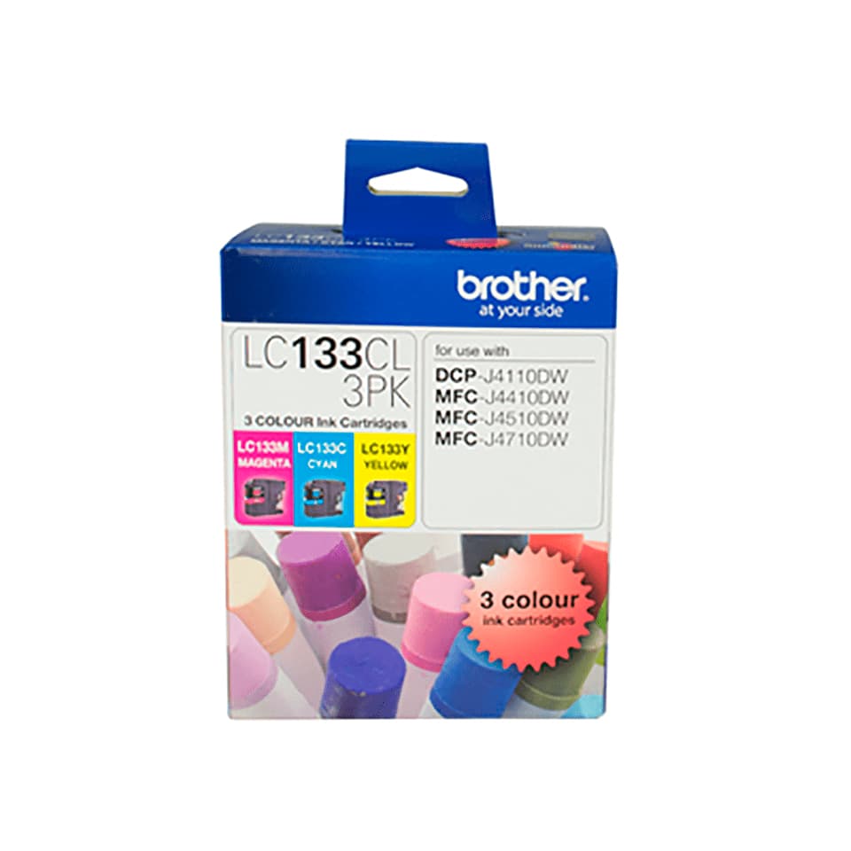 BROTHER BROTHER LC133CL3PK Cyan Magenta Yellow 3 pack 2409249