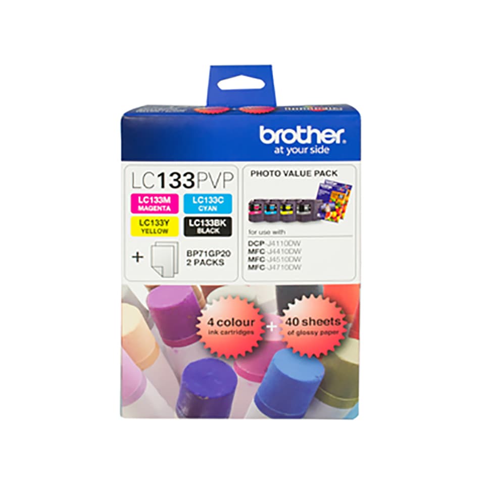 BROTHER BROTHER LC133PVP Value pack + 2 Photo Paper 2484046