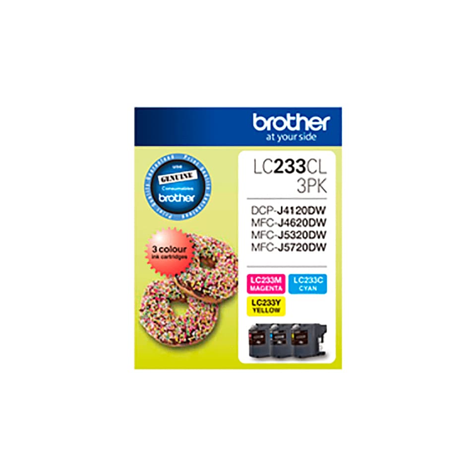 BROTHER BROTHER LC233CL 3PK Colour 3 pack Ink cartridge 2770235