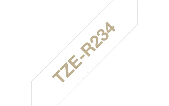 BROTHER BROTHER TZER234 12MM GOLD ON WHITE RIBBON TAPE 3444380