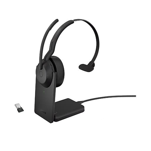 Jabra Evolve2 55 UC Mono USB-A + Link 380 with Charging Stand 403066