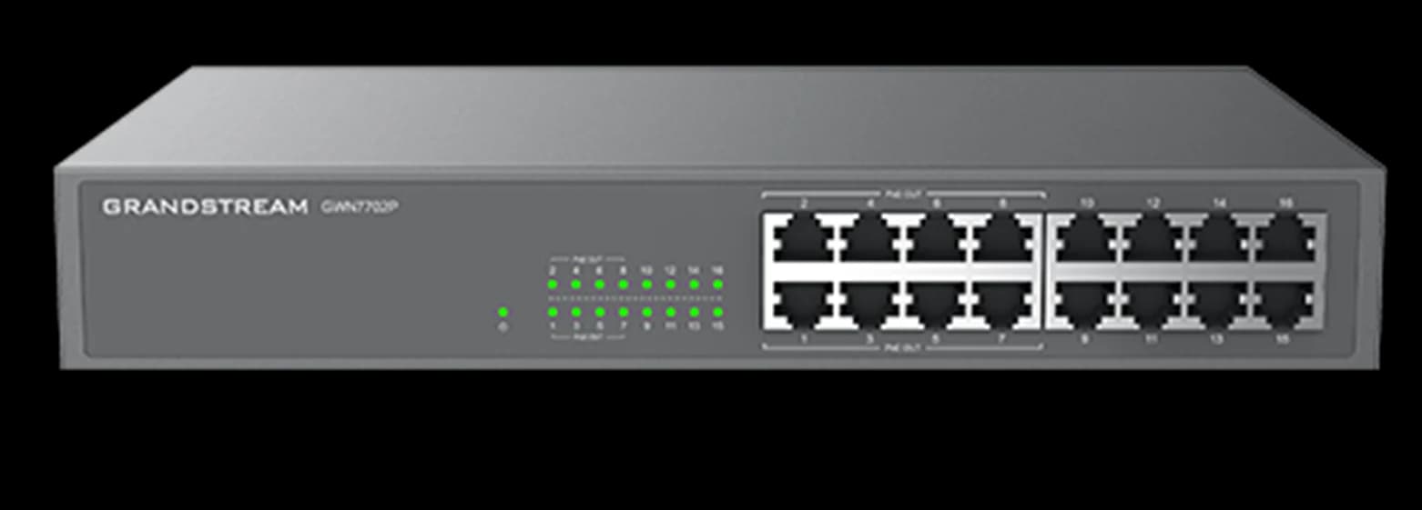 Grandstream Networks GWN7702P Unmanaged Network Switch 16-Port 8-PoE 473833