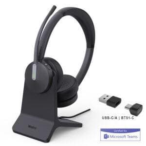 Yealink BH70 MS Teams Dual USB-A/C Headset with Charging Stand 492653