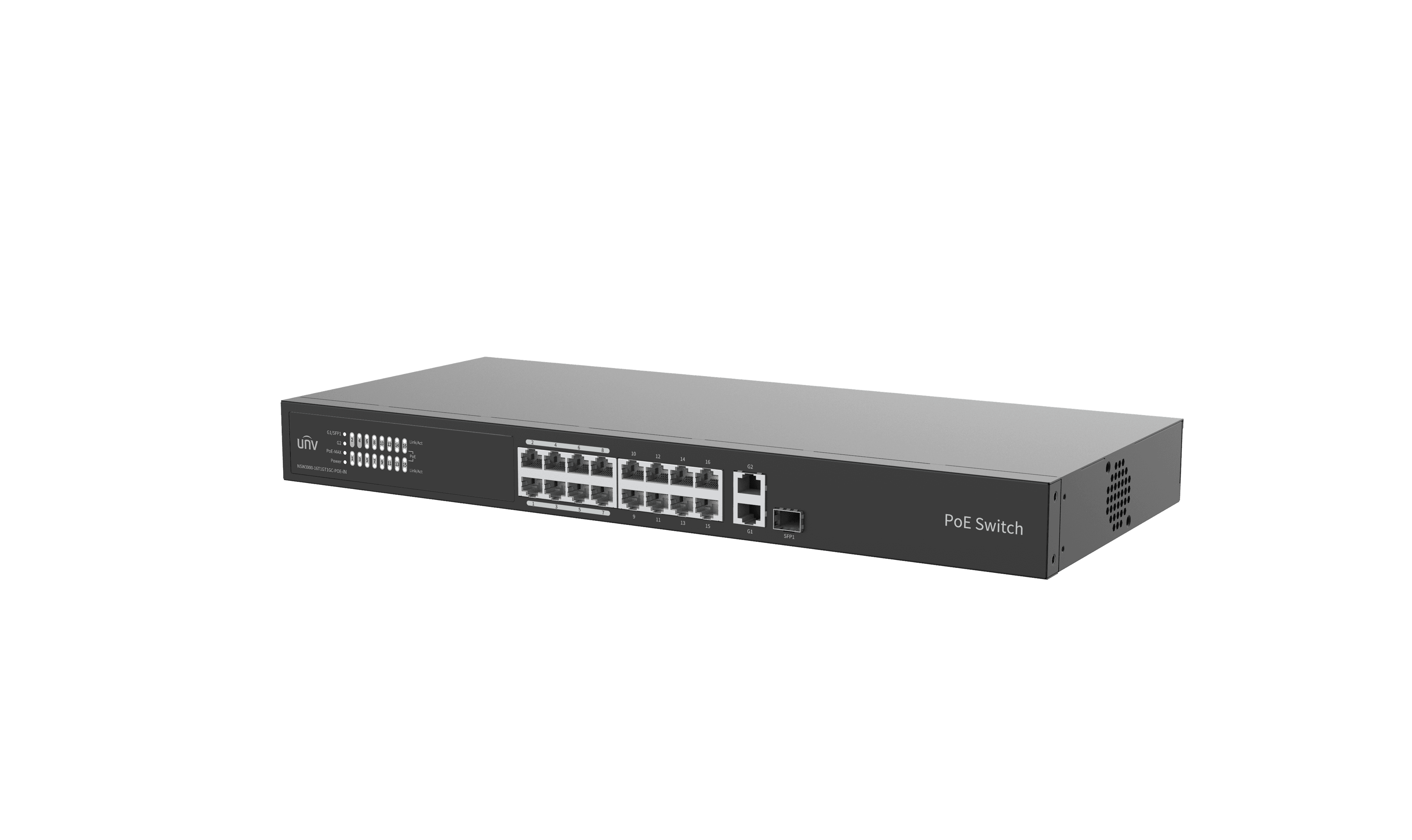 Uniview Uniview 16 Port PoE Cloud Managed Ethernet Switch NSW3000-16T1GT1GC-POE-IN