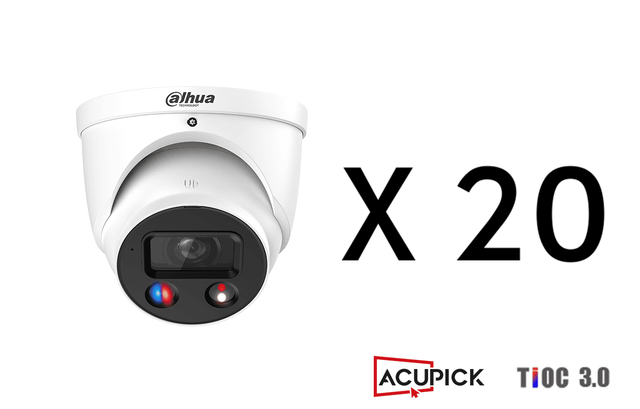Dahua 20 x 8MP ACTIVE DETERRENCE FIXED-FOCAL EYEBALL CAMBERA BUNDLE KIT 8MP ACTIVE DETERRENCE FIXED-FOCAL EYEBALL CAMBERA BUNDLE KIT