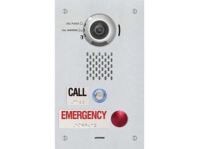 Aiphone Aiphone SIP Compatible IP Video Emergency Station ADA Compliant with One Call Button and One Emergency Call Button IX-DVF-2RA