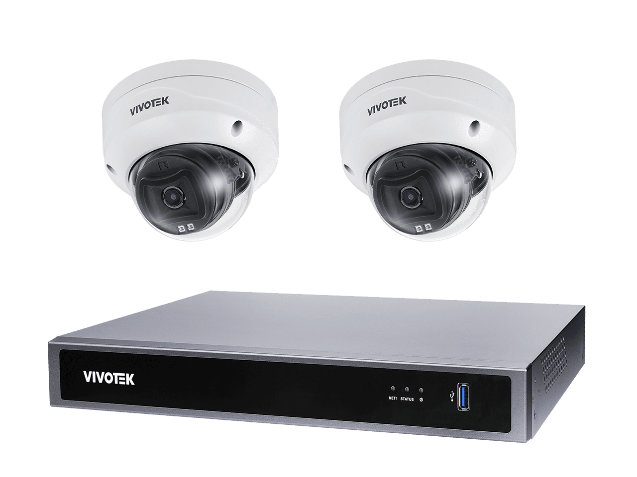 Vivotek 2x FD9383-HV (2.8mm) - ND9326P Kit Vivotek (1TB) 5MP-DOME-FIXED-2CAM-8CH-KIT