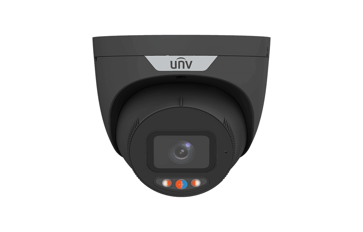 Uniview 8MP Fixed 1/2.8 CMOS Red & Blue Warning Lights Tri-Guard V2 Turret IPC3638SS-ADF28KMC-I1