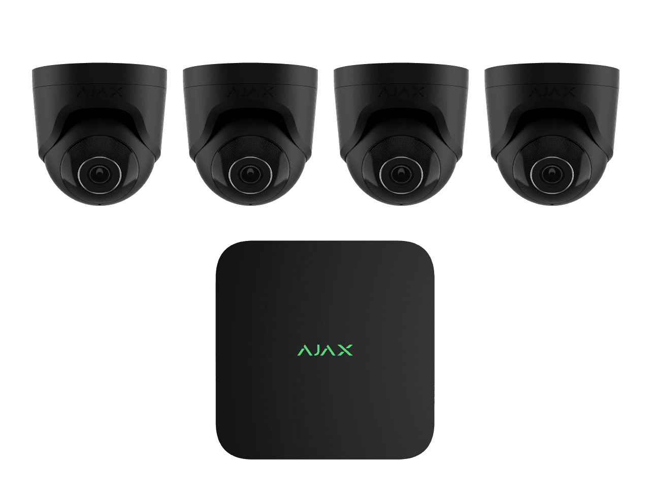 Ajax 4 x 8mp TurretCam - 16 Channel Ajax Kit (Black 6TB) 4 x 8mp TurretCam - 16 Channel Ajax Kit-BLACK-6TB