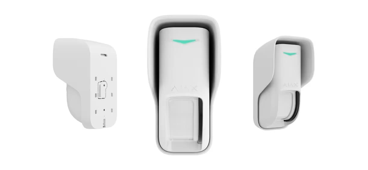 Ajax Ajax Wireless Dual-Technology Curtain Motion Detector 107870 Curtain Outdoor Jeweller White