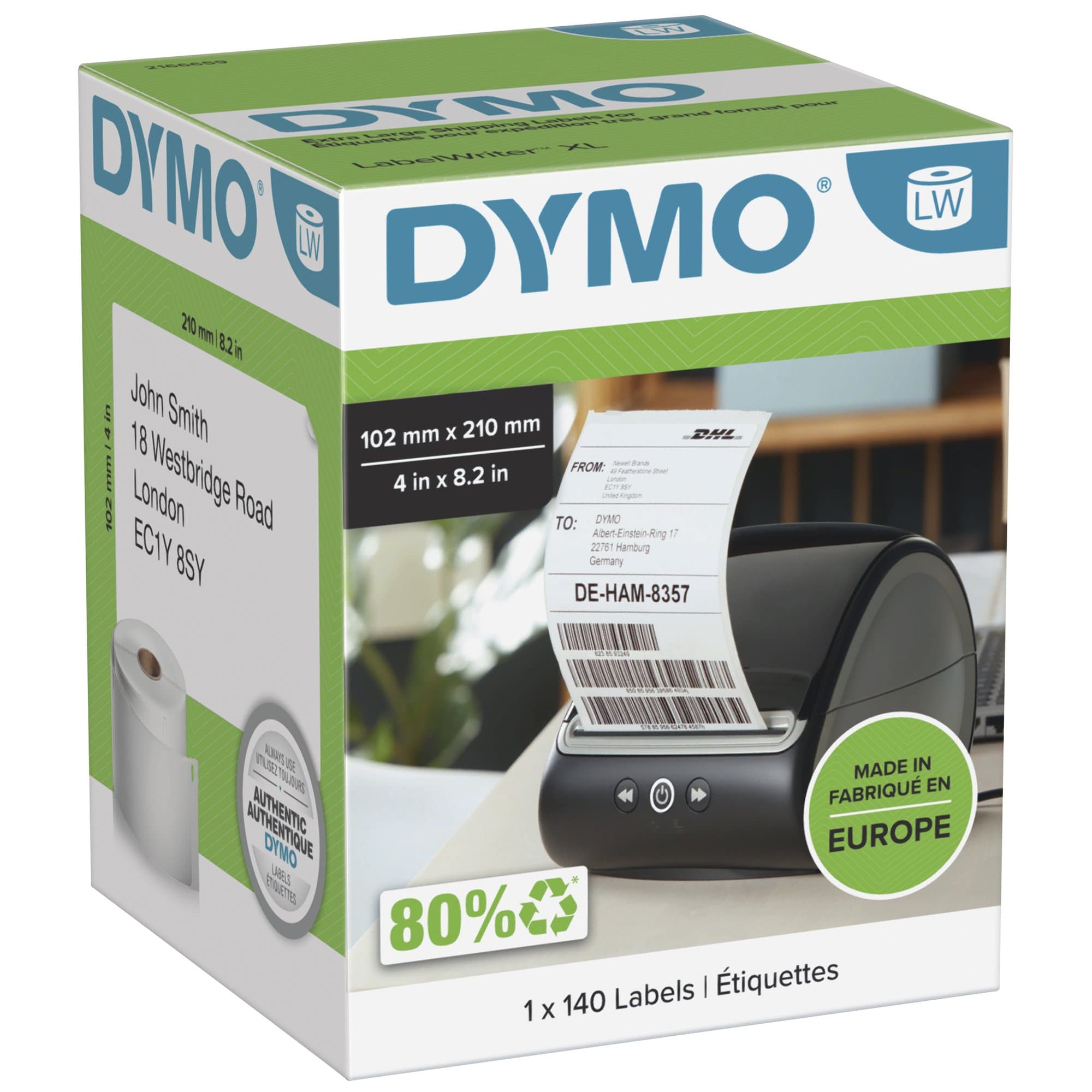 Dymo Dymo LabelWriter DHL Labels 102mm X 210mm (140ct) 2166659