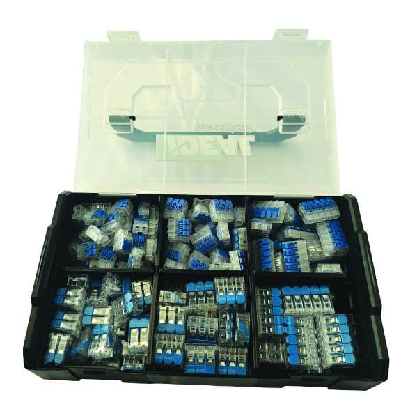 IDEAL INDUSTRIES 200-Piece 4mm & 6mm Lever Connector Kit. Includes 2, 3, 5-Port 30-5023EU