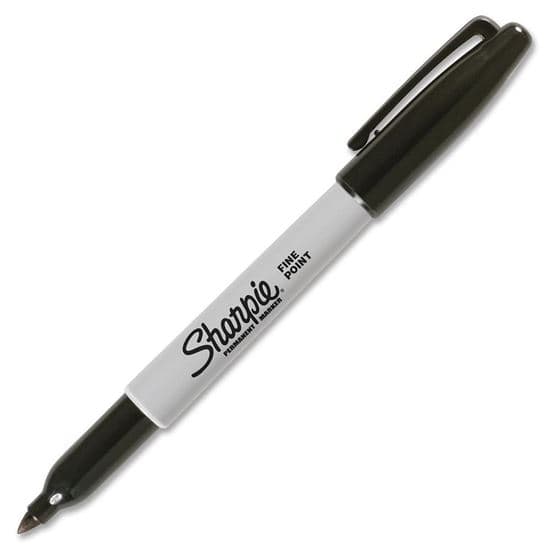 Sharpie Sharpie Fine Point Black Permanent Marker in Canister. Pack of 36 35010