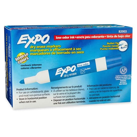 Expo EXPO Dry Erase Markers Bullet Marker 12-Pack. Blue Colour. 82003