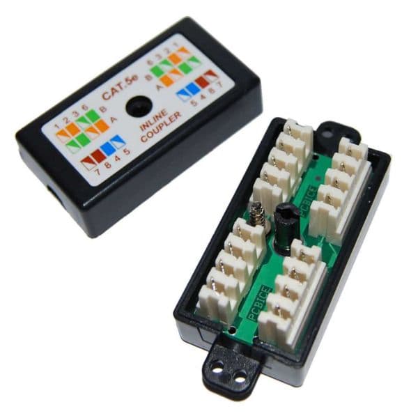 Dynamix DYNAMIX Cat5e Inline Coupler, Punch Down. Black Colour A-PD-C5E