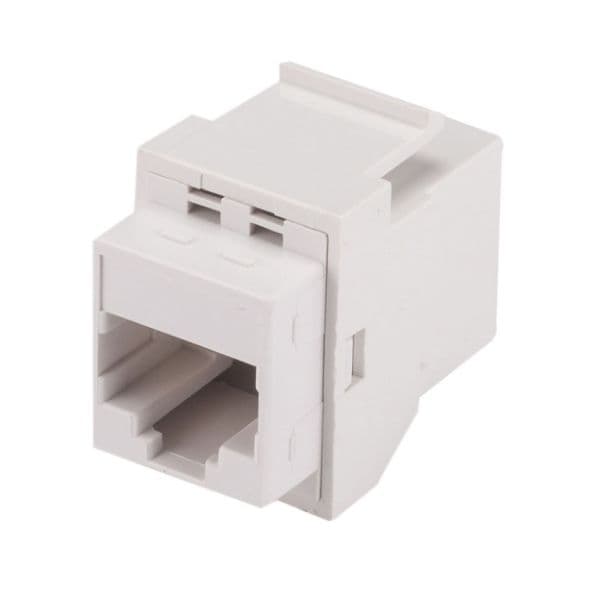 Dynamix DYNAMIX Cat6 Rated RJ45 8C Joiner, 2-Way (2x RJ45 Sockets) A-RJ45C6NWH