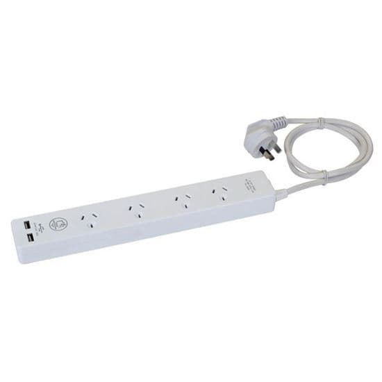 Dynamix DYNAMIX 4-way 10A Home & Office Powerboard with two USB 3.4A A14U