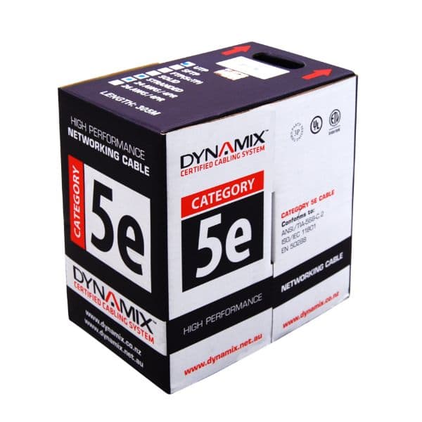 Dynamix DYNAMIX 305m Cat5e Ivory UTP STRANDED Cable Roll 100MHz, C-C5E-ST-R