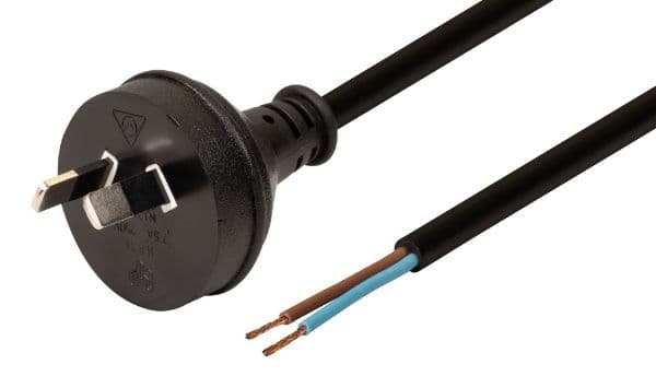 Dynamix DYNAMIX 2M 2-Pin Plug to Bare End, 2 Core 0.75mm Cable, Black Colour, C-PB2C75-2