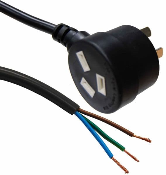 Dynamix DYNAMIX 3M 3-Pin Tapon Plug to Bare End, 3 Core 1mm Cable, Black C-PB3C10T-3