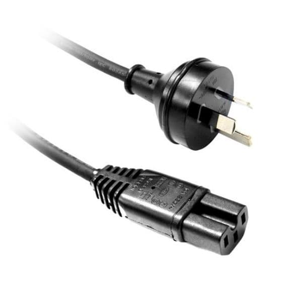 Dynamix DYNAMIX 2M 3-Pin to Notched C15 Rubber Flex SAA Approved Power C-POWERC15-2