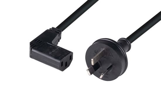 Dynamix DYNAMIX 5M 3-Pin Plug to Right Angled IEC C13 Female Connector 10A C-POWERCR5