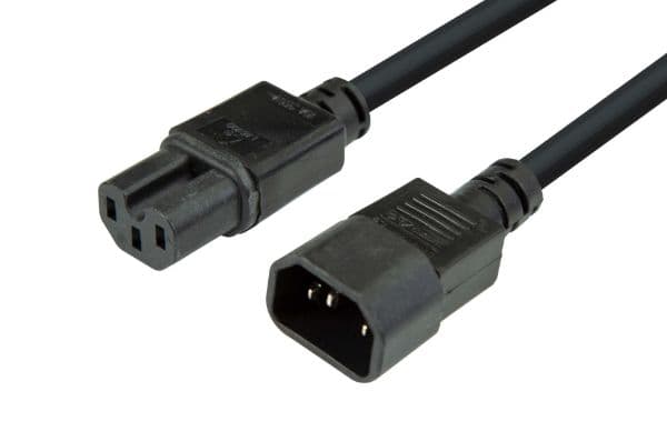 Dynamix DYNAMIX 1M IEC C14 to Notched C15 10A SAA  Approved Power C-POWERCX15-1