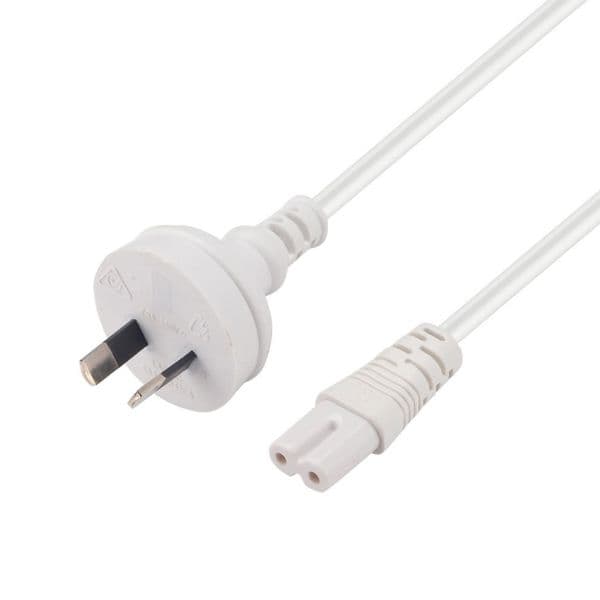 Dynamix DYNAMIX 2M 2-Pin plug to C7 Figure 8 connector. 7.5A. SAA approved C-POWERN8WH