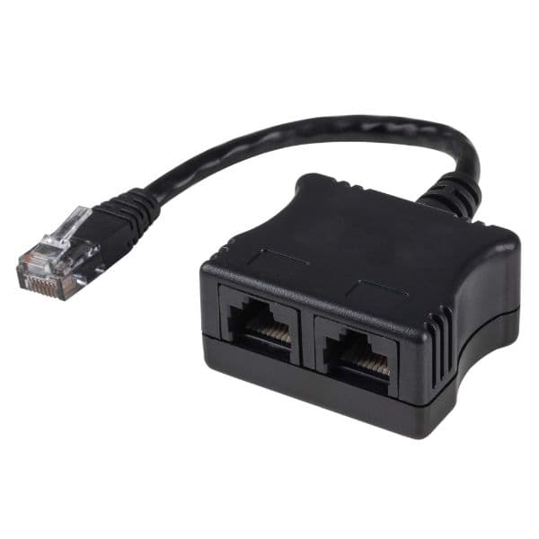 Dynamix DYNAMIX RJ45 Dual Adapter (2x Digital Ph.) with short cable C-RJ45LT5