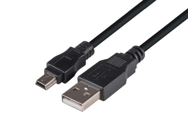 Dynamix DYNAMIX 5m USB 2.0 Mini-B Male to USB-A Male Connectors. C-U2AMB-5