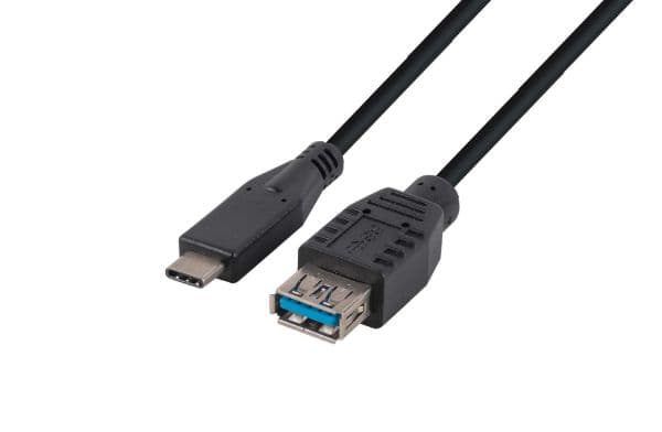 Dynamix 0.2M USB 3.1 USB-C Male To USB-A Female Cable Black C-U3-1CAF-0-2