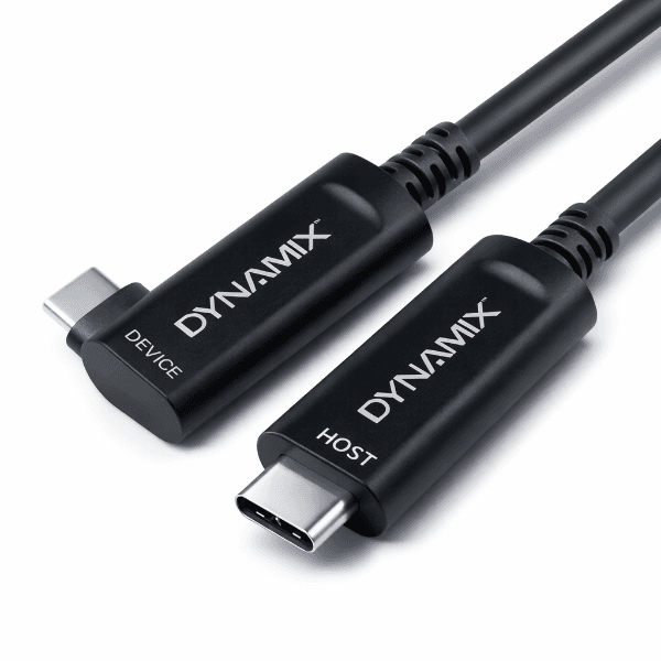 dynamix DYNAMIX 15M USB 3.2 Right-Angled Type C to C Hybrid Active Optical C-U32-LLRA-CC-15