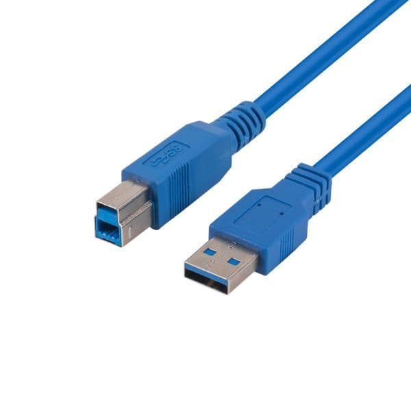 Dynamix DYNAMIX 5m USB 3.0 USB-A Male to USB-B Male Cable. Colour Blue C-U3AB-5